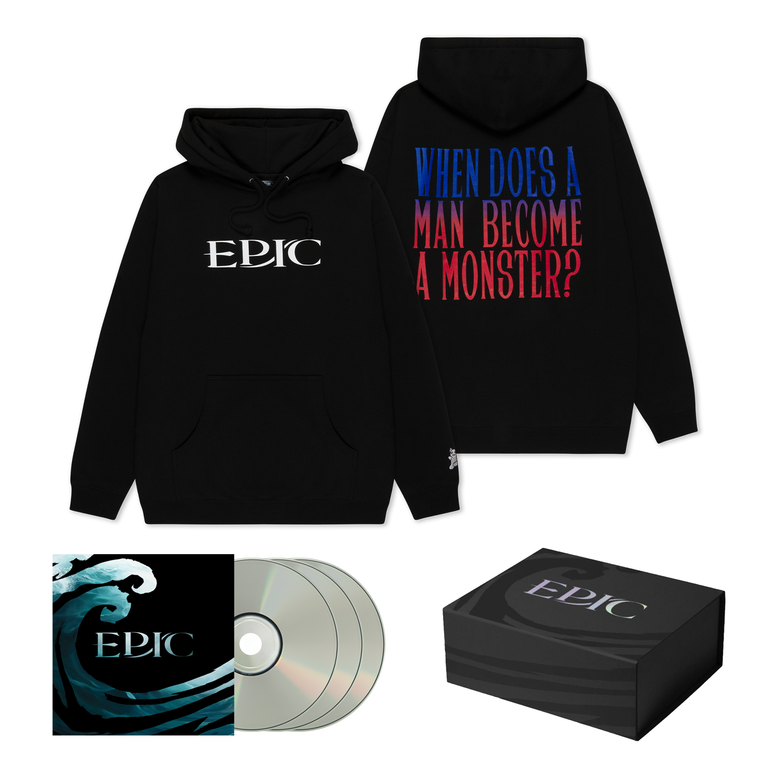 EPIC CD + Man Become Monster Black Hoodie Box Set