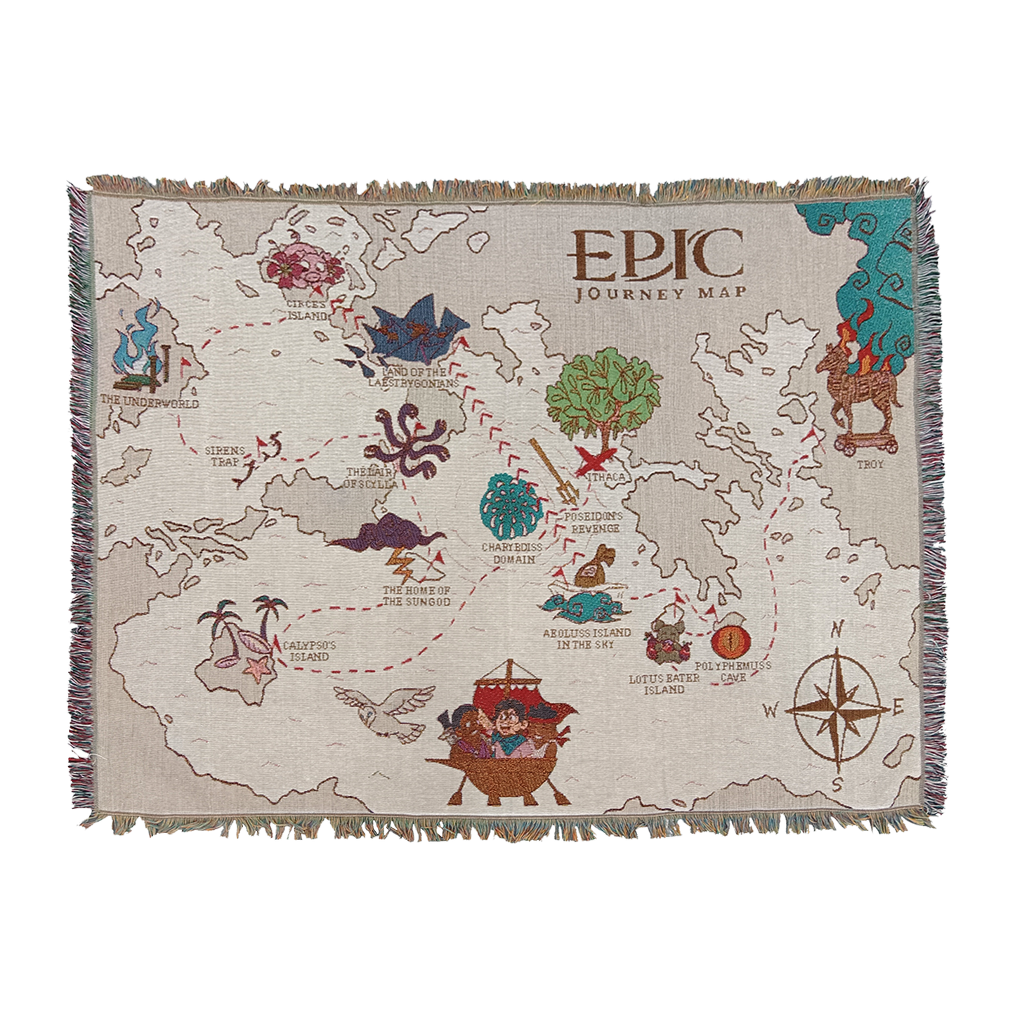 Premium Journey Map Woven Blanket (EPIC Signature Collection)